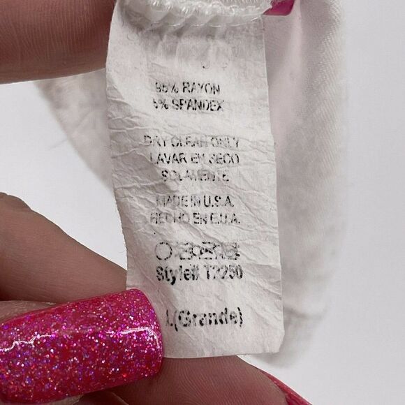 White Wine In The Daytime Tank Top White Scoop Neck Size L Day Drinking Humor - Picture 5 of 5